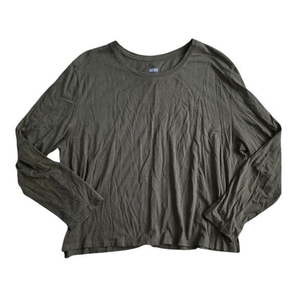 Girlfriend Collective Forest Green Organic Cotton Reset Cropped V-Neck Tee Xxxl - Picture 1 of 3